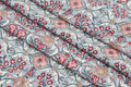 Indian Cotton Fabric: Mughal Floral Block Print, Soft Cambric Cotton