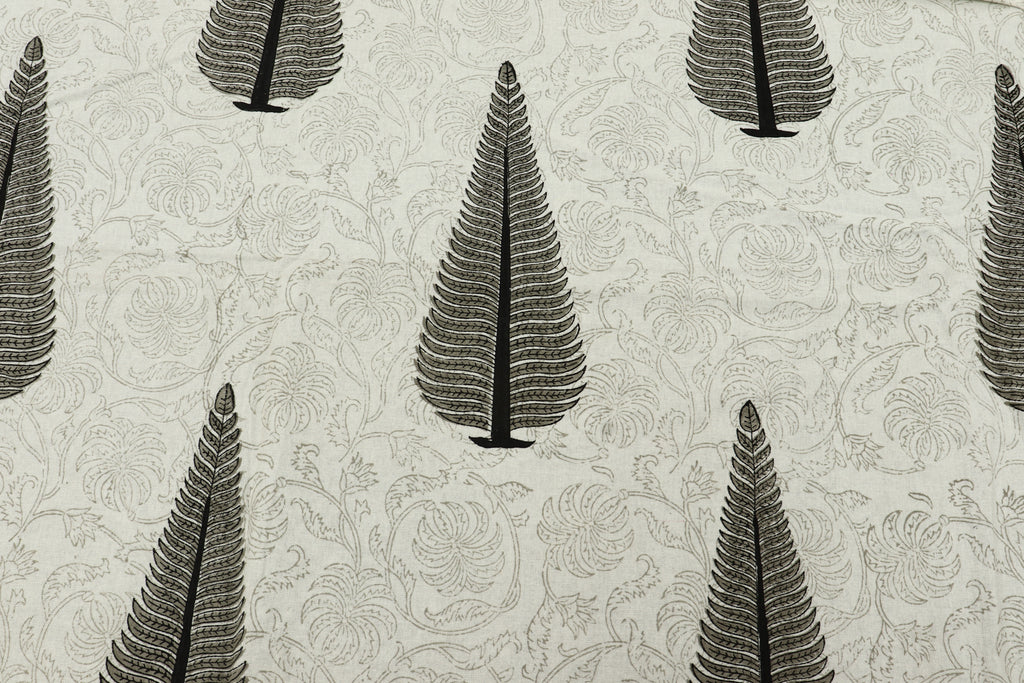 Mughal Print Cotton Fabric: Hand Block Printed Indian Fabric by Yard