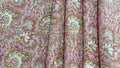 Hand Block Print Cotton Fabric: Pink and White Floral Indian Fabric