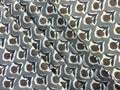 Hand Block Print Cotton Fabric: Grey and White Floral Indian Fabric