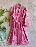Hand Block Printed Terry Cotton Bathrobe