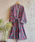 Hand Block Printed Terry Cotton Bathrobe