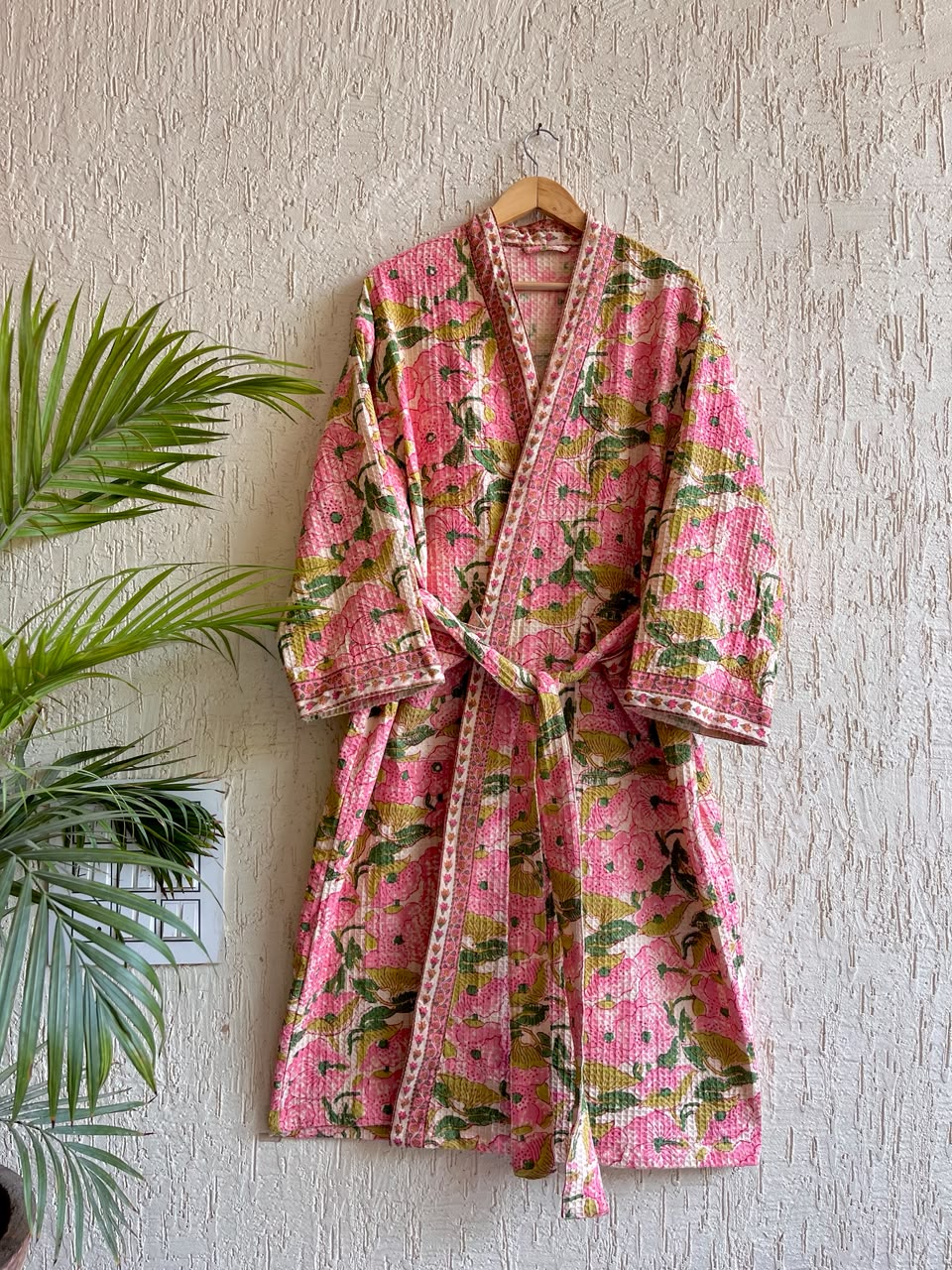 Hand Block Printed Terry Cotton Bathrobe