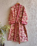 Hand Block Printed Terry Cotton Bathrobe
