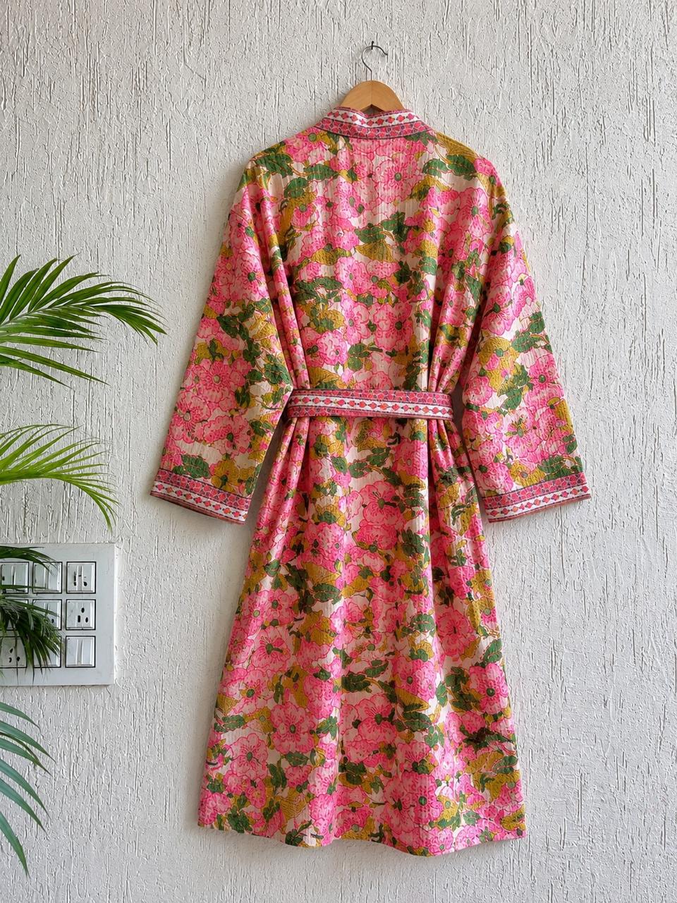 Hand Block Printed Terry Cotton Bathrobe