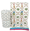 Hand-Block Printed Pure Cotton Quilt – Reversible Artisan Bedding | Lightweight Indian Cotton Jaipuri Razai | Hand-Quilted & Eco-Friendly