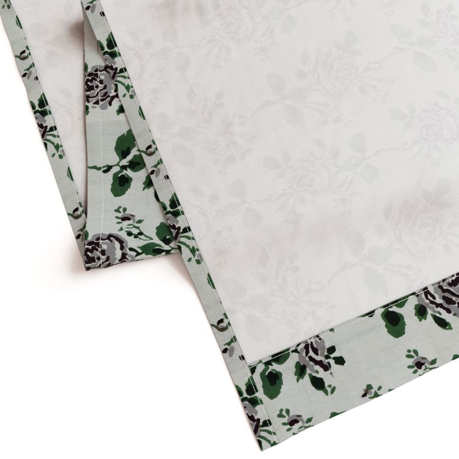 Green and White  Colour Hand Block Print Curtain & Drapes, Pure Cotton Fabric