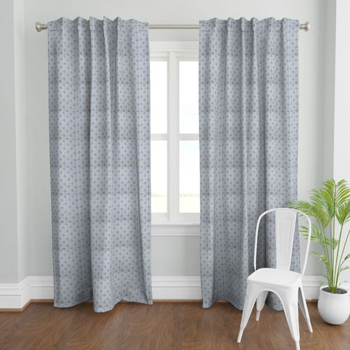 Blue, White and Yellow Colour Hand Block Print Curtain & Drapes, Pure Cotton Fabric