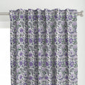 Purple and White Colour Hand Block Print Curtain & Drapes, Pure Cotton Fabric