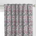 Pink and White Colour Hand Block Print Curtain & Drapes, Pure Cotton Fabric