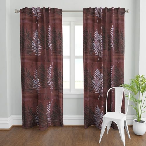 Red and Black Colour Hand Block Print Curtain & Drapes, Pure Cotton Fabric