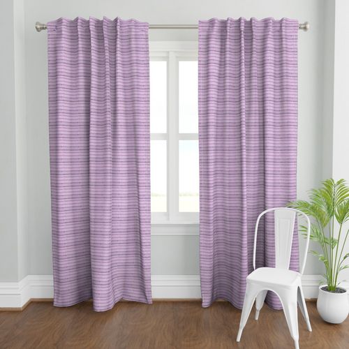 Pure Cotton Hand-Block Printed Curtains – Lavender & Purple Striped Theme