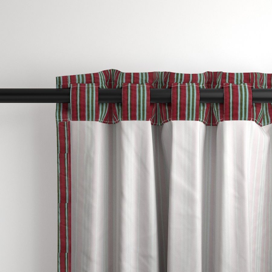 Red and Green Colour Hand Block Print Curtain & Drapes, Pure Cotton Fabric