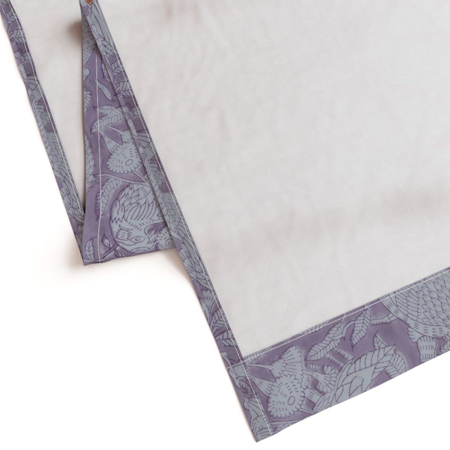 Purple and White Colour Hand Block Print Curtain & Drapes, Pure Cotton Fabric