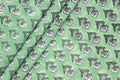 Green Floral Blockprint Cotton Fabric: Handstamped Indian Fabric