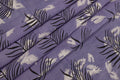 Purple Floral Blockprint Cotton Fabric: Handstamped Indian Fabric