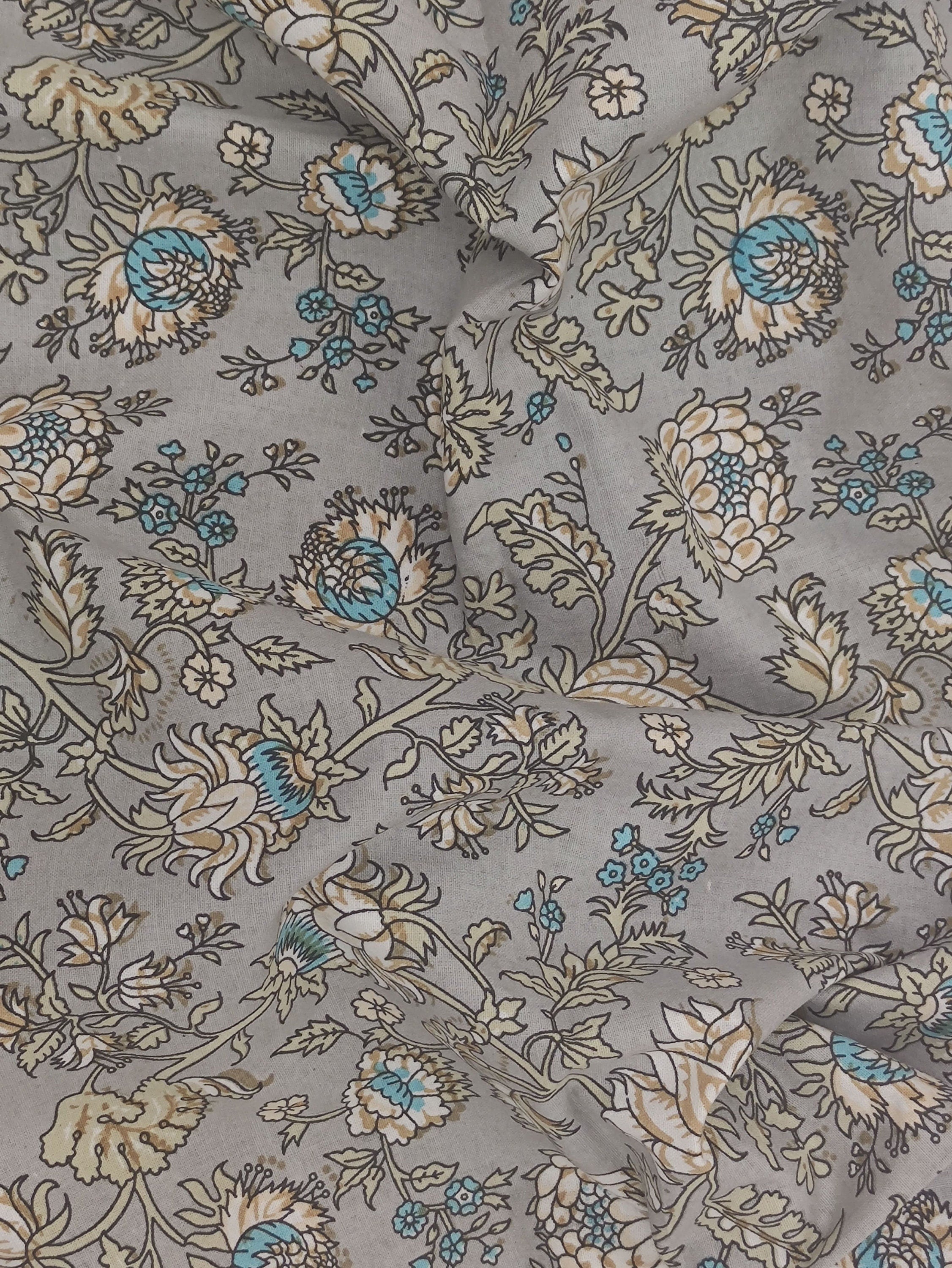 Purple Colour Handmade Block Print Cotton Fabric by the Yard | Eco-Friendly & Breathable