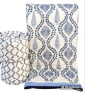 Reversible Cotton Razai & Quilt | Blue Floral Block Print