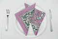 Hand Block Printed Cotton Napkins | Elegant Table Linen- Pink and Green
