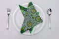 Hand Block Printed Cotton Napkins | Elegant Table Linen- Green and Blue