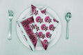 Hand Block Printed Cotton Napkins | Elegant Table Linen- Pink and Brown