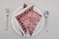 Hand Block Printed Cotton Napkins | Elegant Table Linen- Red and Pink