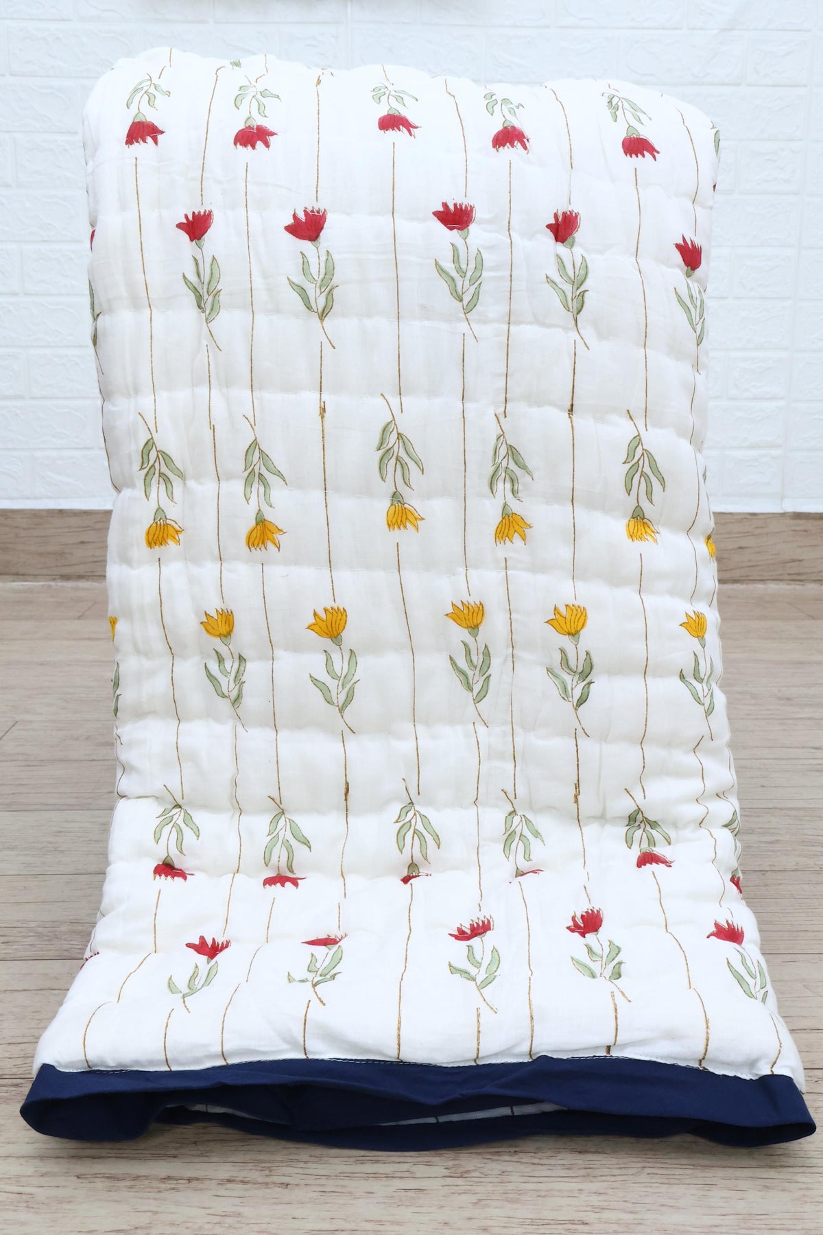 Traditional Jaipur Cotton Quilt | Floral Hand Block Print
