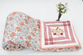 Multi Floral Hand Block Printed Jaipur Quilt | Cotton Razai