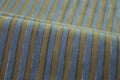 Blue & Olive Block Print Linen Fabric - Mughal Floral Design